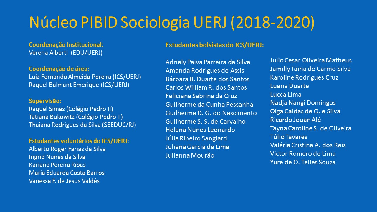 Nucleo PIBID Sociologia 2