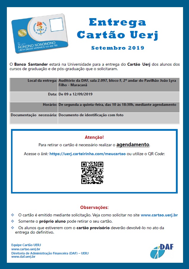 Entrega cartao uerj
